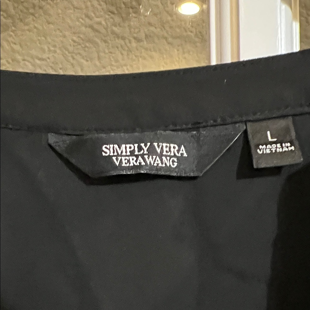 Simply Vera Vera Wang Elegant Black Blouse - Picture 6 of 9